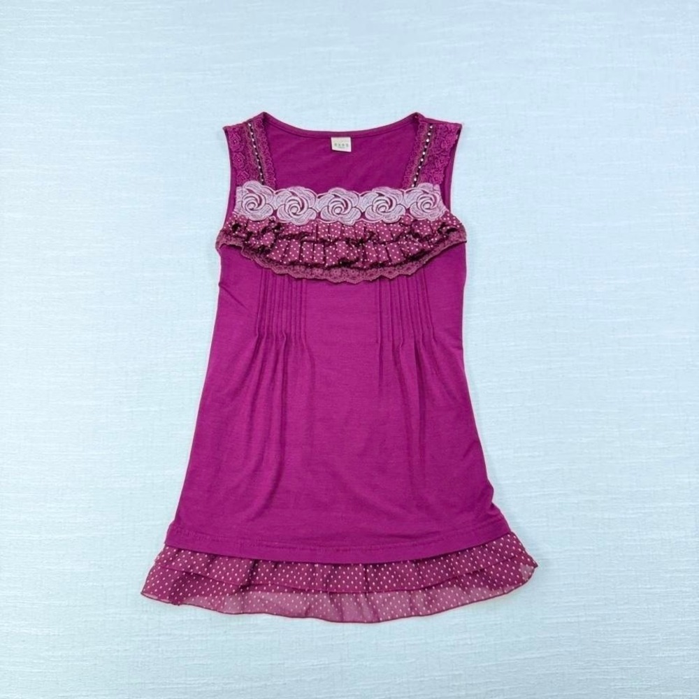 Axes Femme Coquette Fairycore Tank Top Himekaji Japan Womens M purple